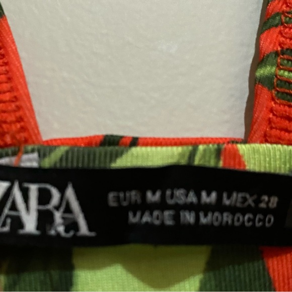 Zara draped floral bodysuit M - Picture 4 of 7